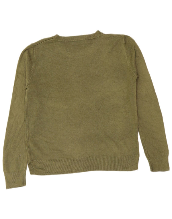 Marks & Spencer Dame sweater med rund hals DK 10 Lille grøn akryl