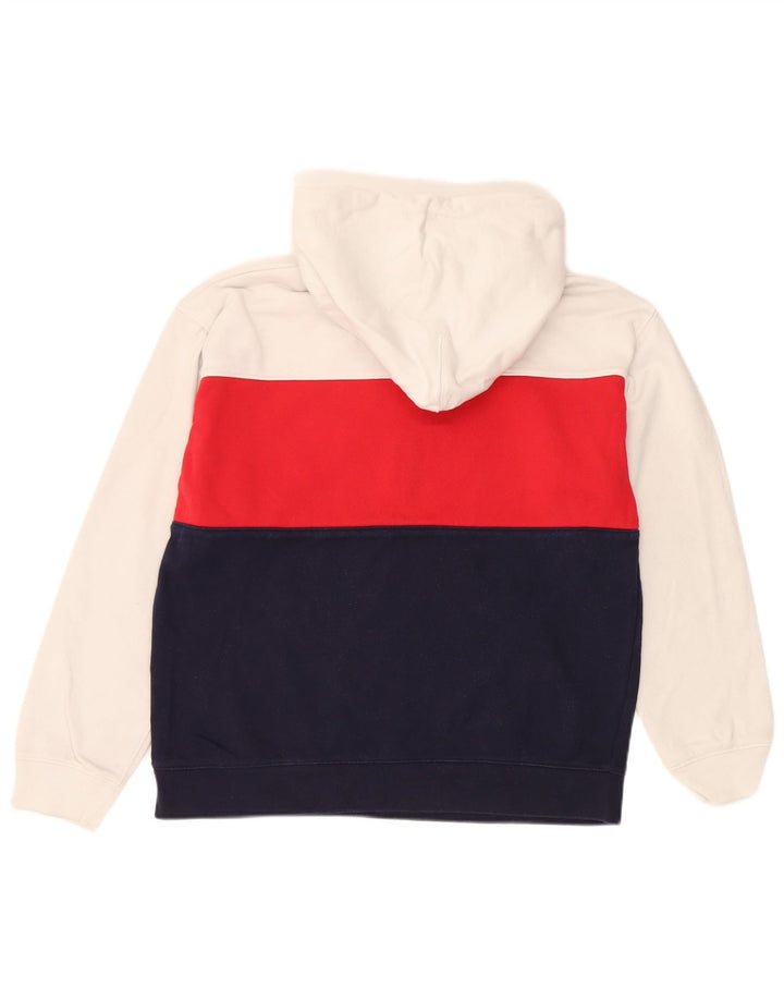 LEVI'S Mens Graphic Hoodie Jumper Small Multicoloured Colourblock Cotton