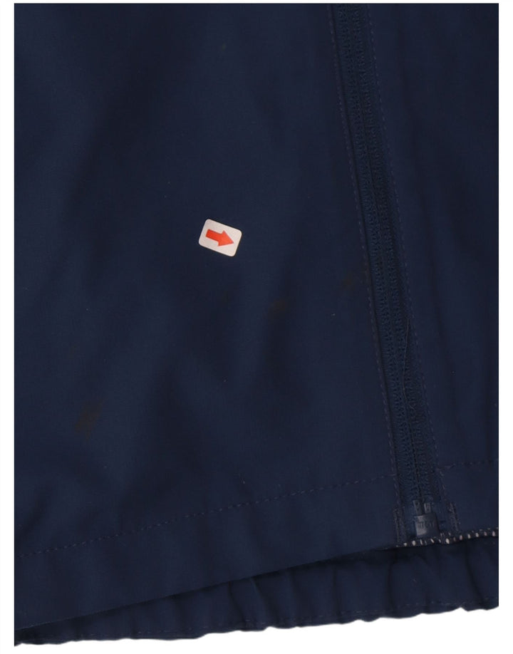 Jack Wolfskin Drenge Hætte Regnjakke 13-14 År Marineblå Polyester