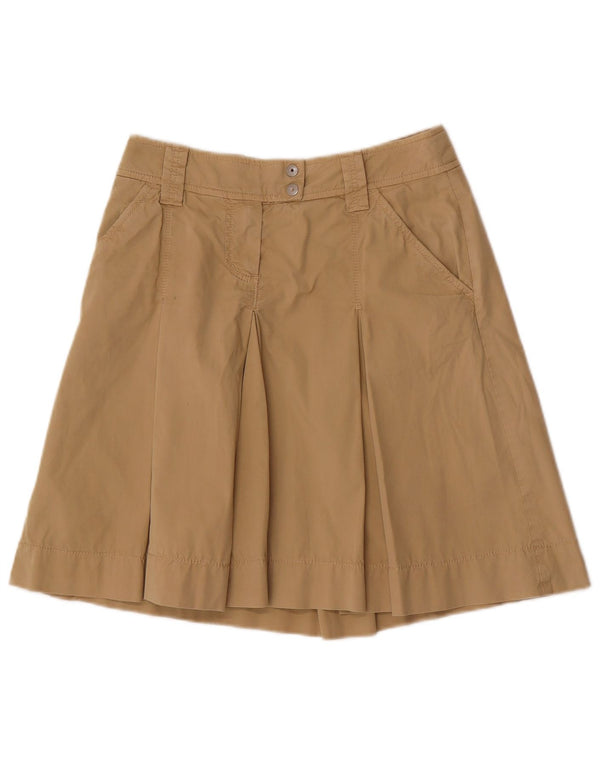 Sergio Tacchini Dame A-Line Nederdel IT 40 Small W28 Beige Bomuld