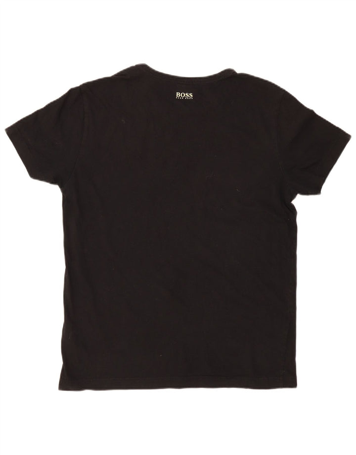 Hugo Boss Herre grafisk T-shirt Top Medium Sort Bomuld