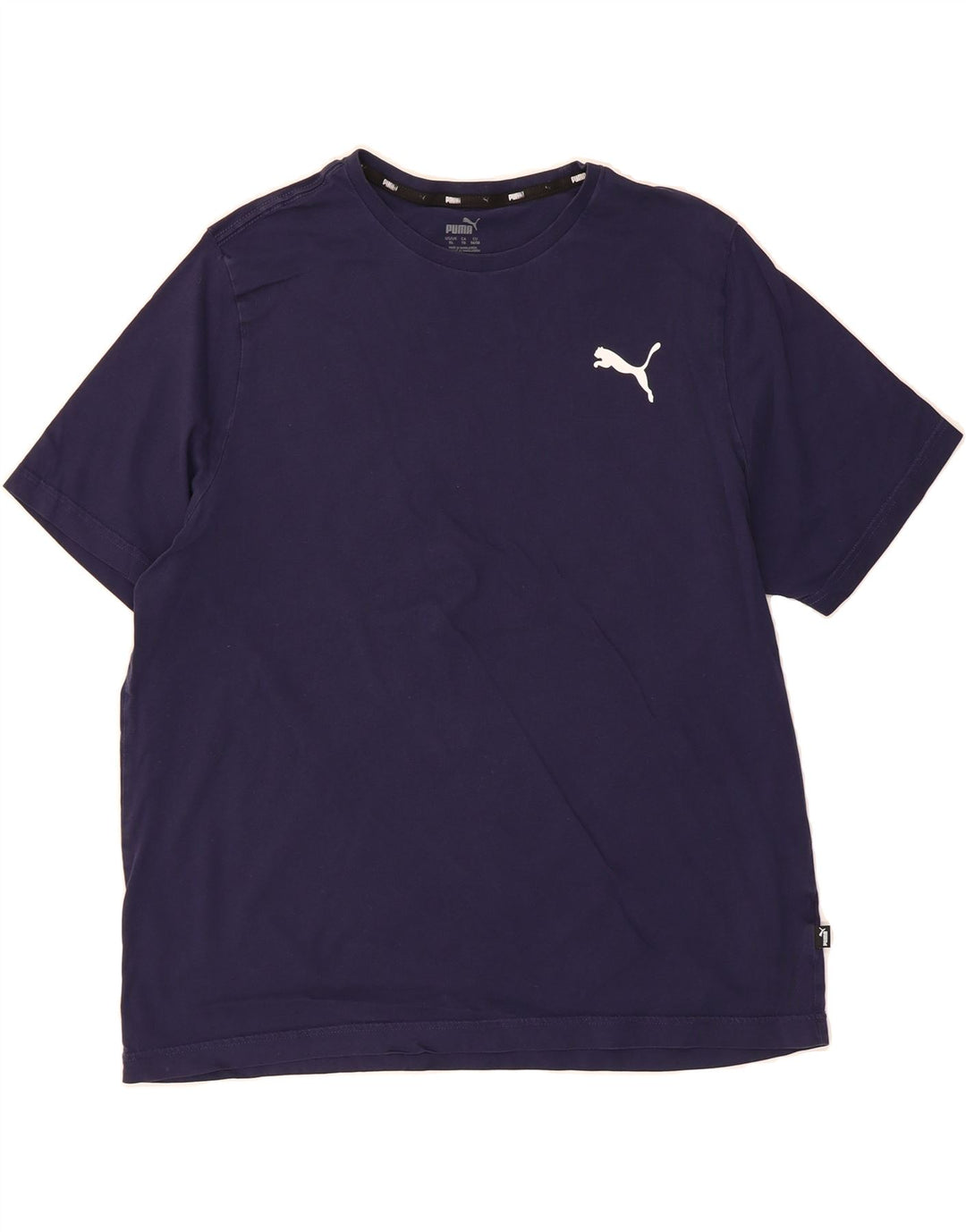 PUMA Mens T-Shirt Top XL Navy Blue Vintage Puma and Second-Hand Puma from Messina Hembry 