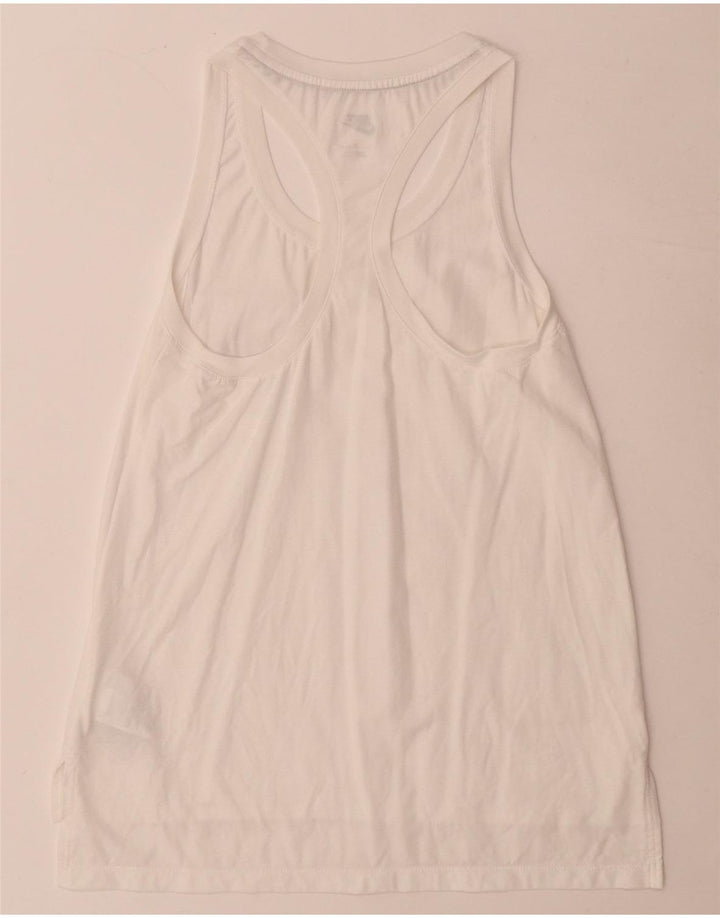Nike Dame Grafisk Vest Top UK 10 Small White Modal