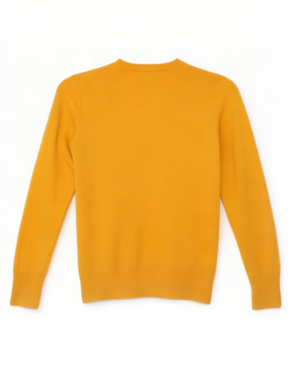 Benetton Girls V-hals sweater 9-10 år Lille gul jomfruuld