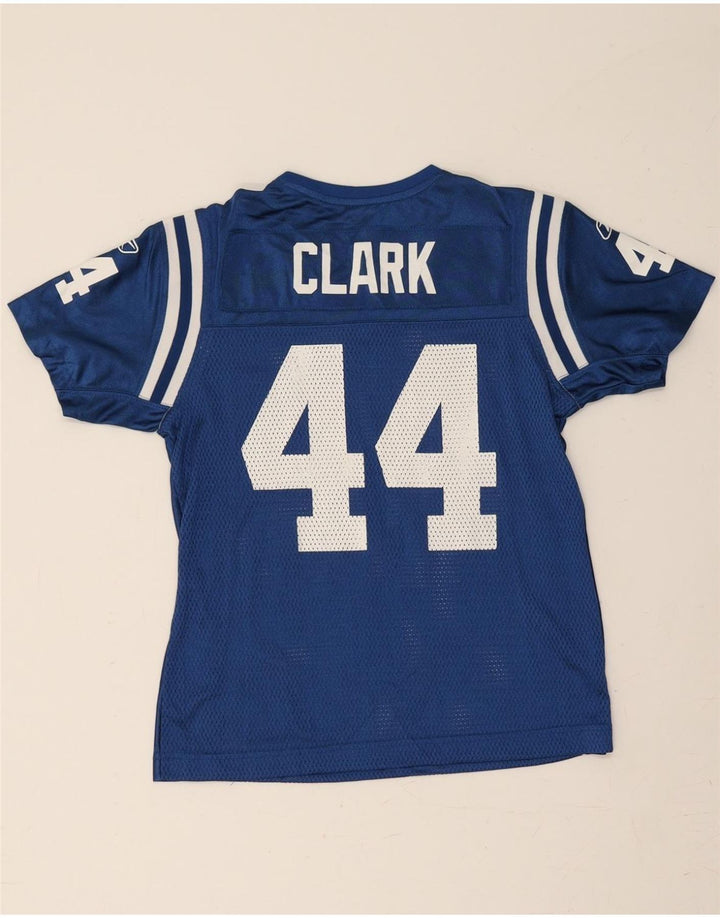NFL Boys Clark Graphic T-Shirt Top 7-8 Years Small Blue Nylon Vintage NFL and Second-Hand NFL from Messina Hembry 