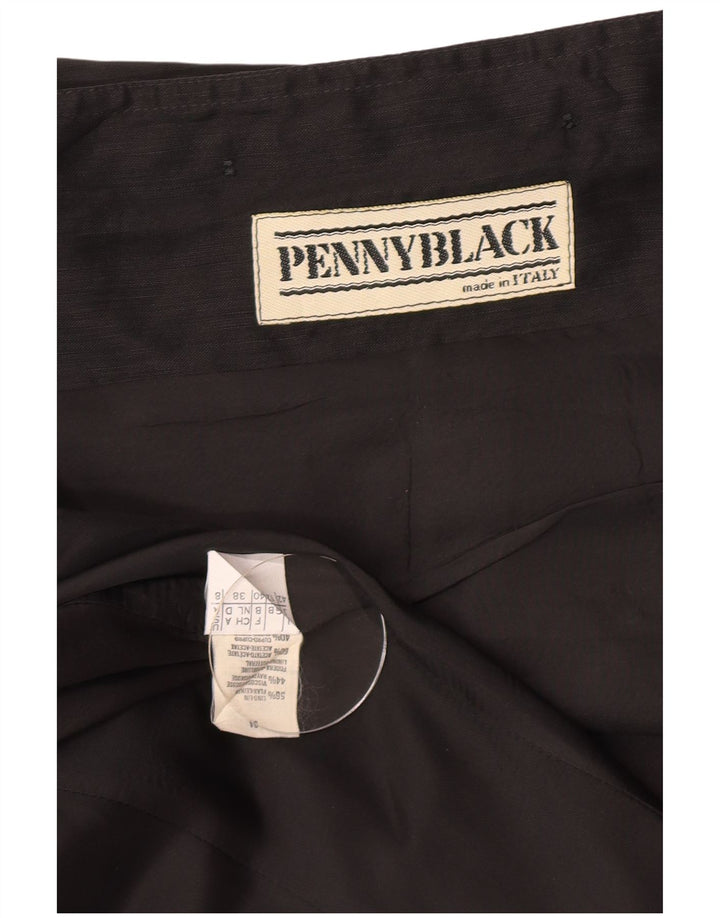 Penny Black Dame 3 Button Blazer Jacket UK 12 Medium Black Linen