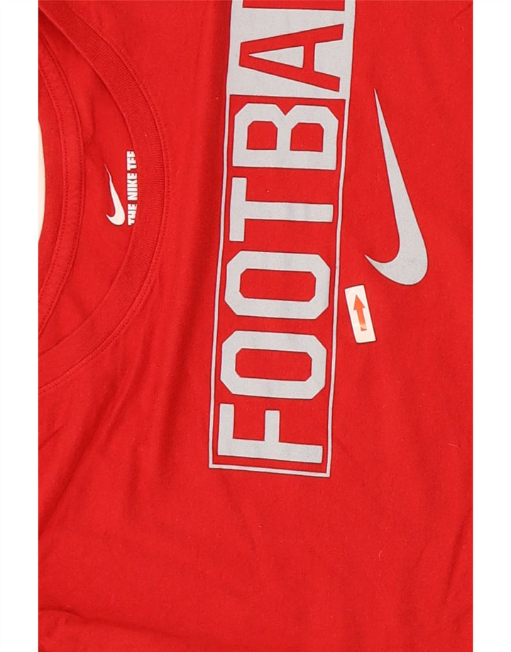 Nike Herre Athletic Cut Grafisk T-Shirt Top 2XL Rød Bomuld