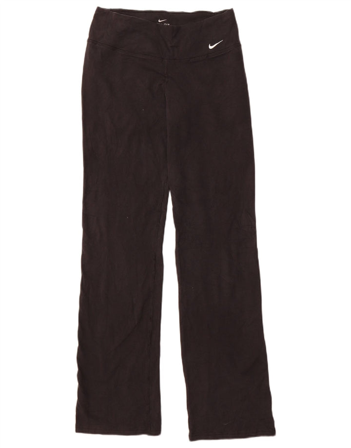 Nike Dame Dri Fit træningsdragt Bukser UK 14 Medium Sort Bomuld