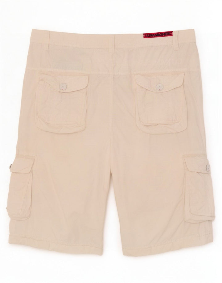 Ultramagnetic Herre Cargo Shorts XL W38 Hvid Bomuld