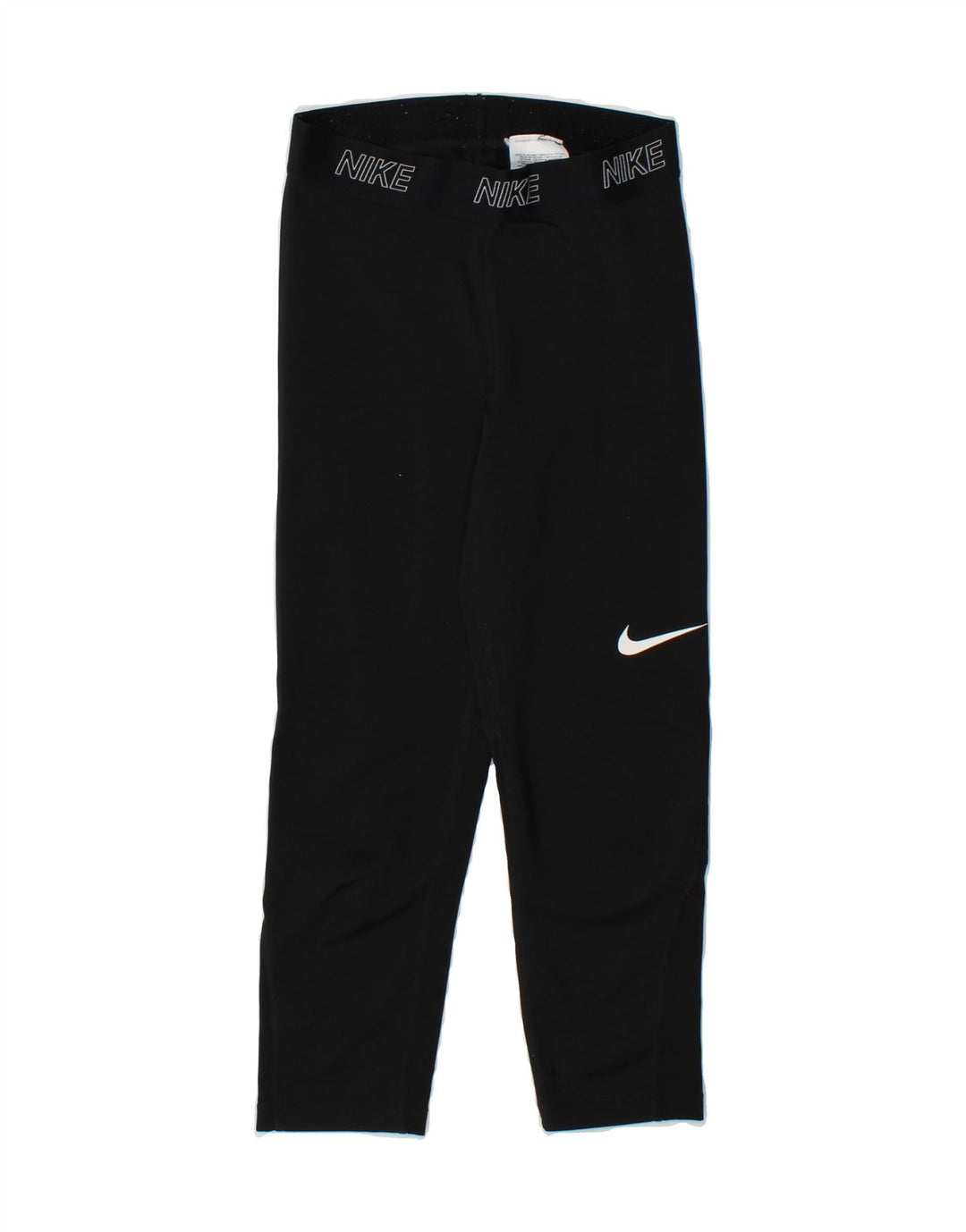 NIKE Womens Dri Fit Graphic Leggings UK 6 XS Black Polyester Vintage Nike and Second-Hand Nike from Messina Hembry 