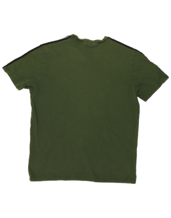 Champion Herre grafisk T-shirt Top Medium Grøn Colourblock