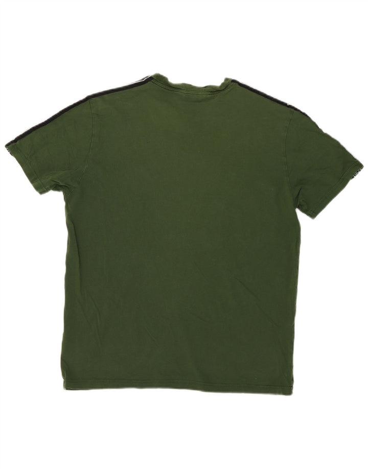 Champion Herre grafisk T-shirt Top Medium Grøn Colourblock
