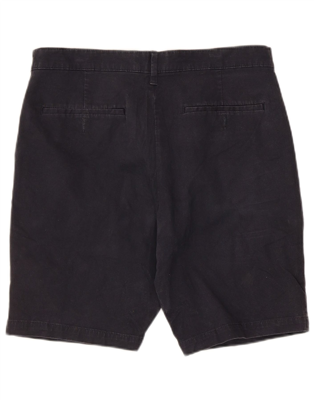 MARKS & SPENCER Herre Regular Fit Chino Shorts W32 Medium Navyblå Bomuld