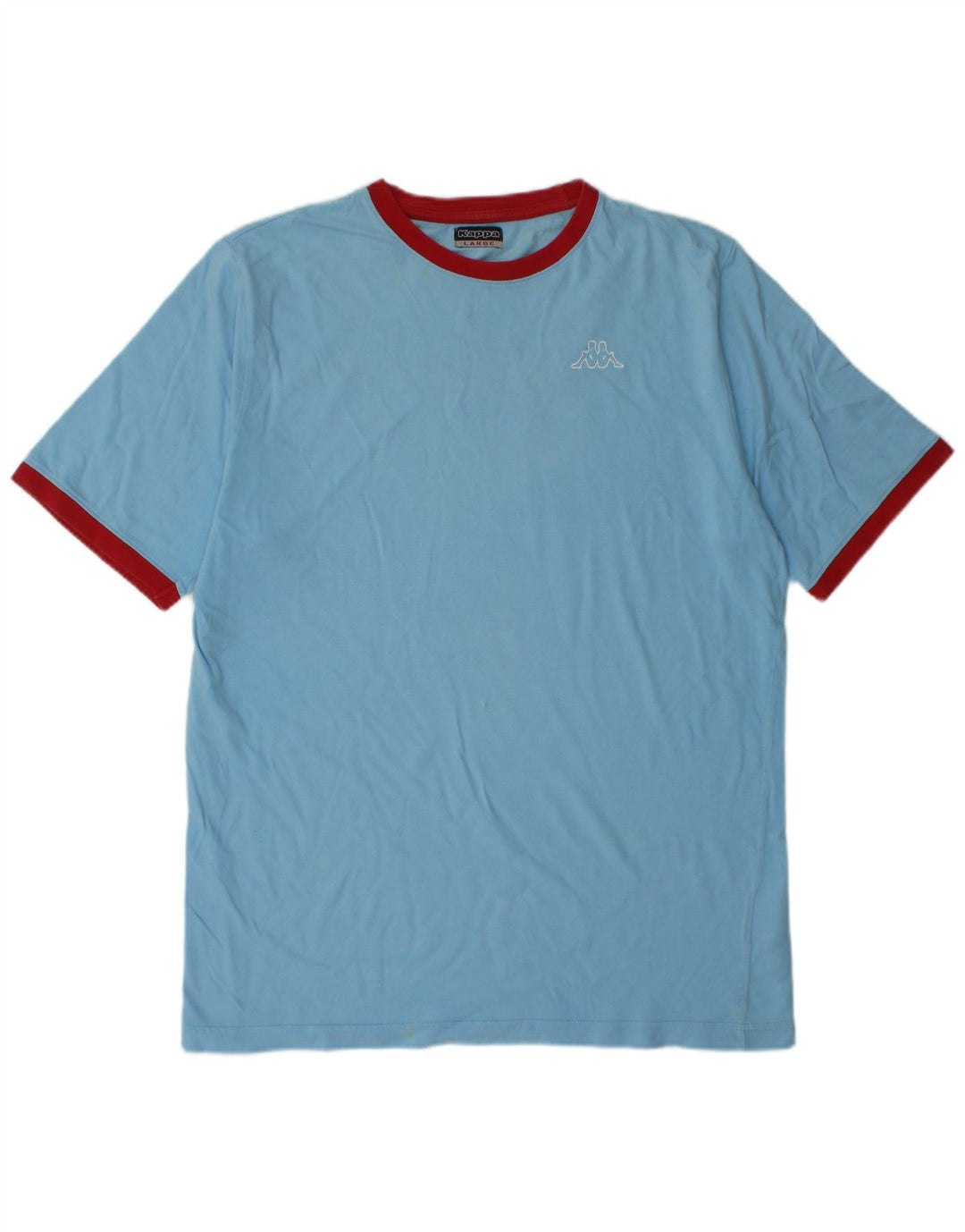 Kappa Herre T-Shirt Top Stor Blå Colourblock Bomuld