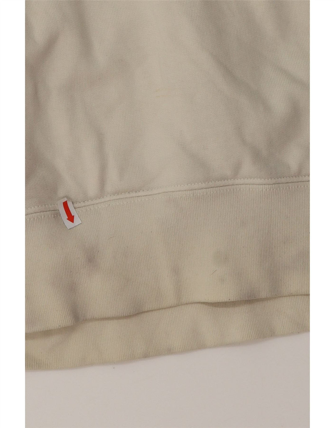 ADIDAS Dame Hættetrøje UK 14 Medium Off White Bomuld