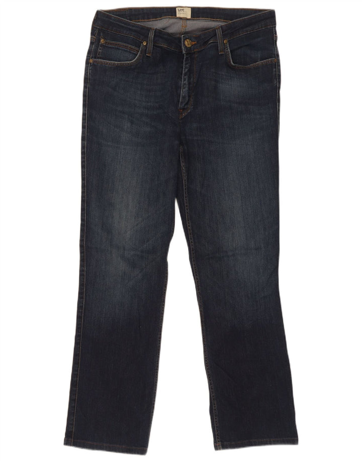 Lee Dame Marion Straight Jeans W33 L29 Marineblå Bomuld
