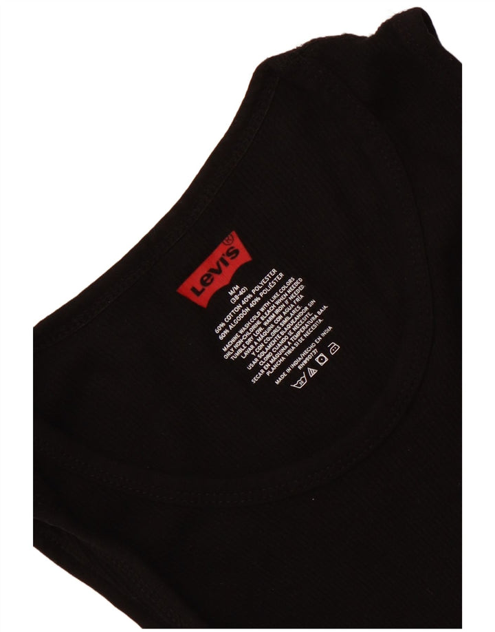 LEVI'S Herrevest Top UK 38/40 Medium Sort Bomuld