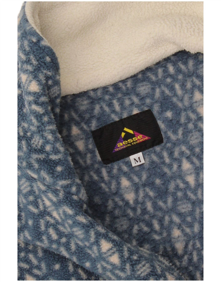 Aesse Herre lynlås hals Fleece Jumper Medium White Fair Isle