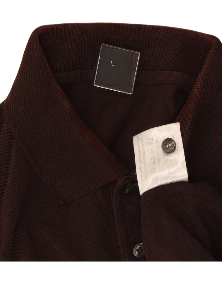 Hugo Boss herre poloskjorte stor brun bomuld