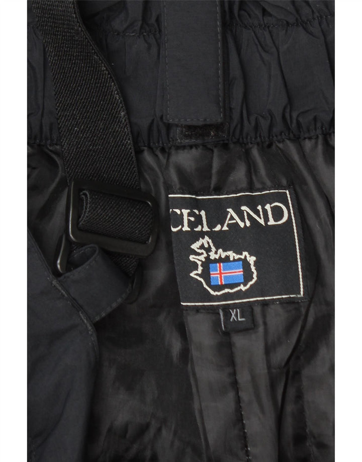 Island Herre Dungarees Skibukser XL Sort Nylon