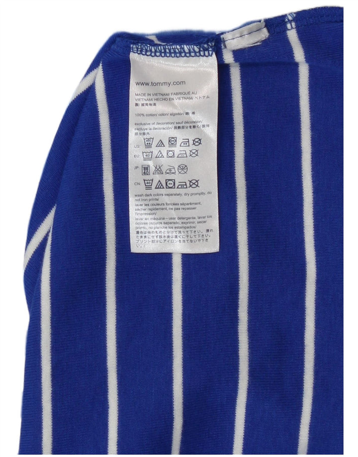 Tommy Hilfiger Dame T-Shirt Top UK 20 2XL Blå Bomuld