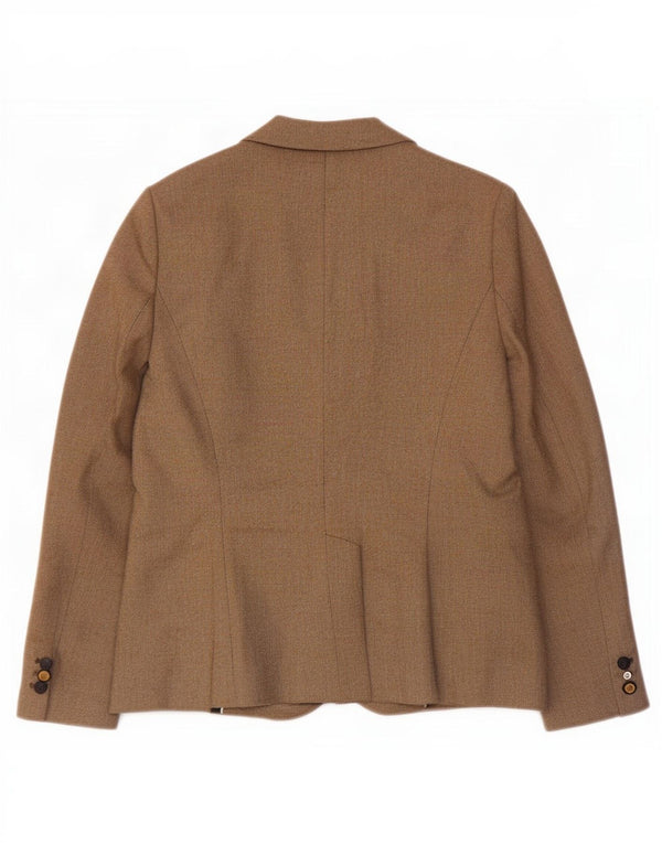 Zara Dame 1 Knap Blazer Jacket UK 18 XL Brun