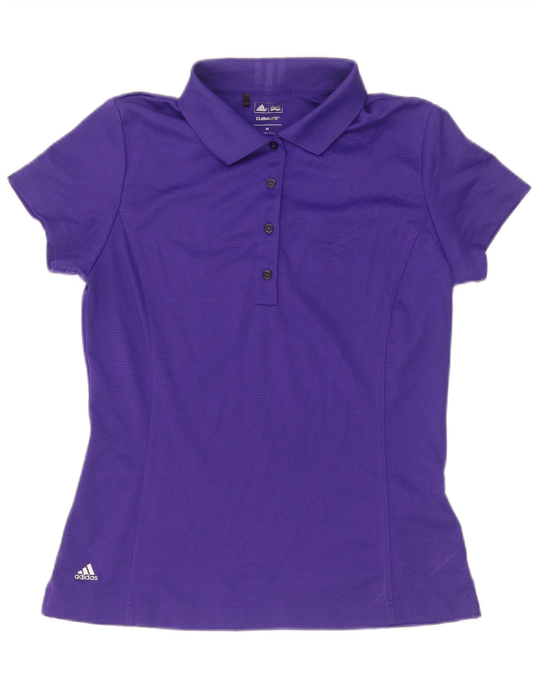 Adidas Dame Climalite Polo Shirt UK 12 Medium Purple Polyester