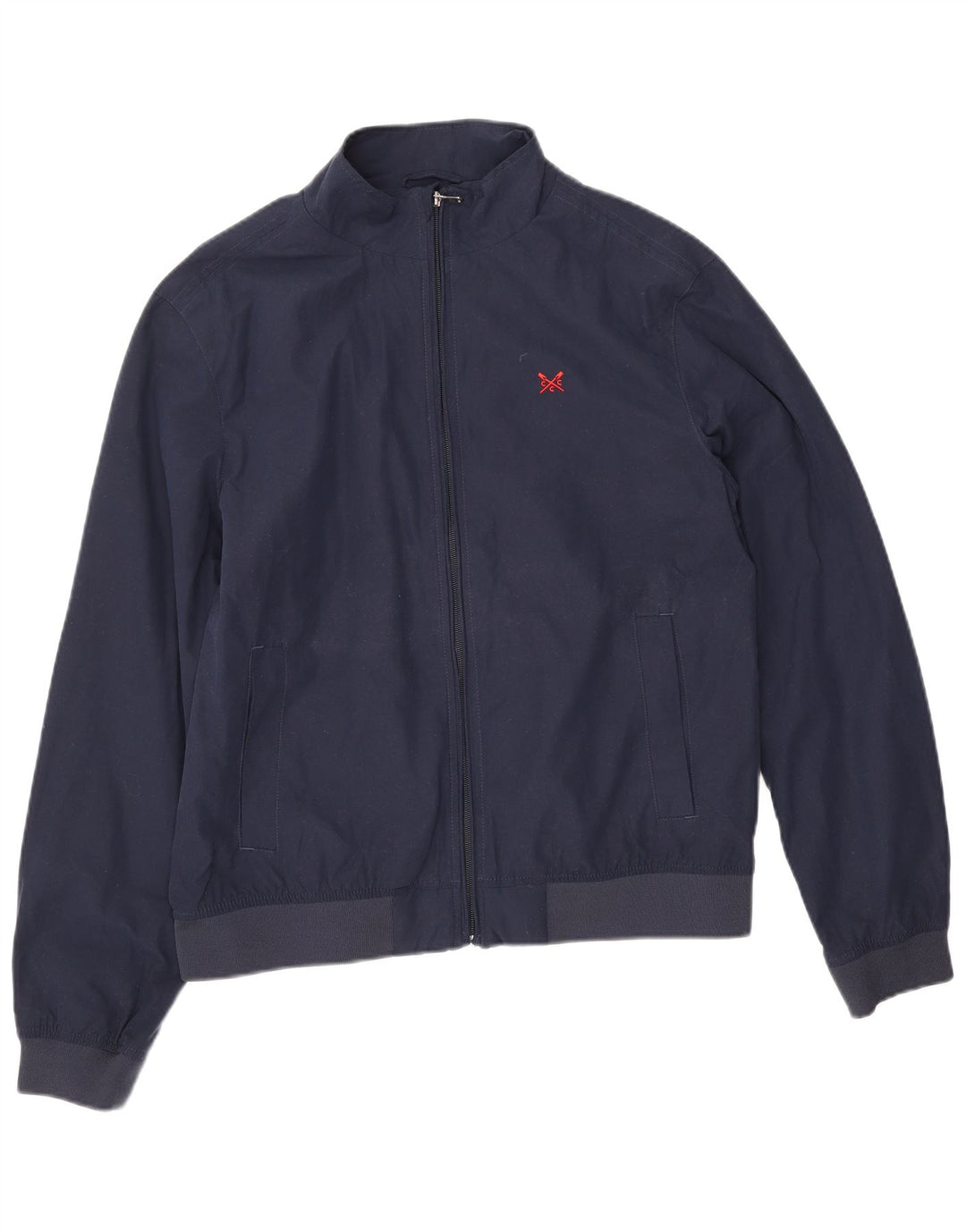 Crew Clothing Herre Bomber Jacket UK 36 Small Navy Blue Polyester