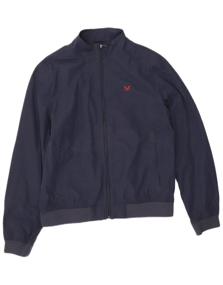 Crew Clothing Herre Bomber Jacket UK 36 Small Navy Blue Polyester