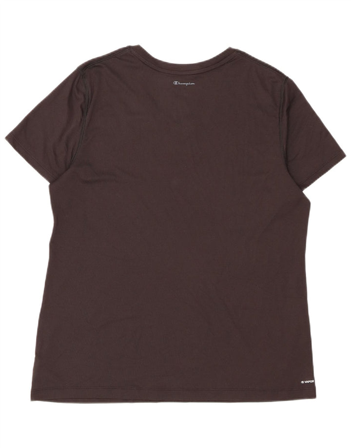 Champion Dame T-Shirt Top UK 18 XL Sort Polyester