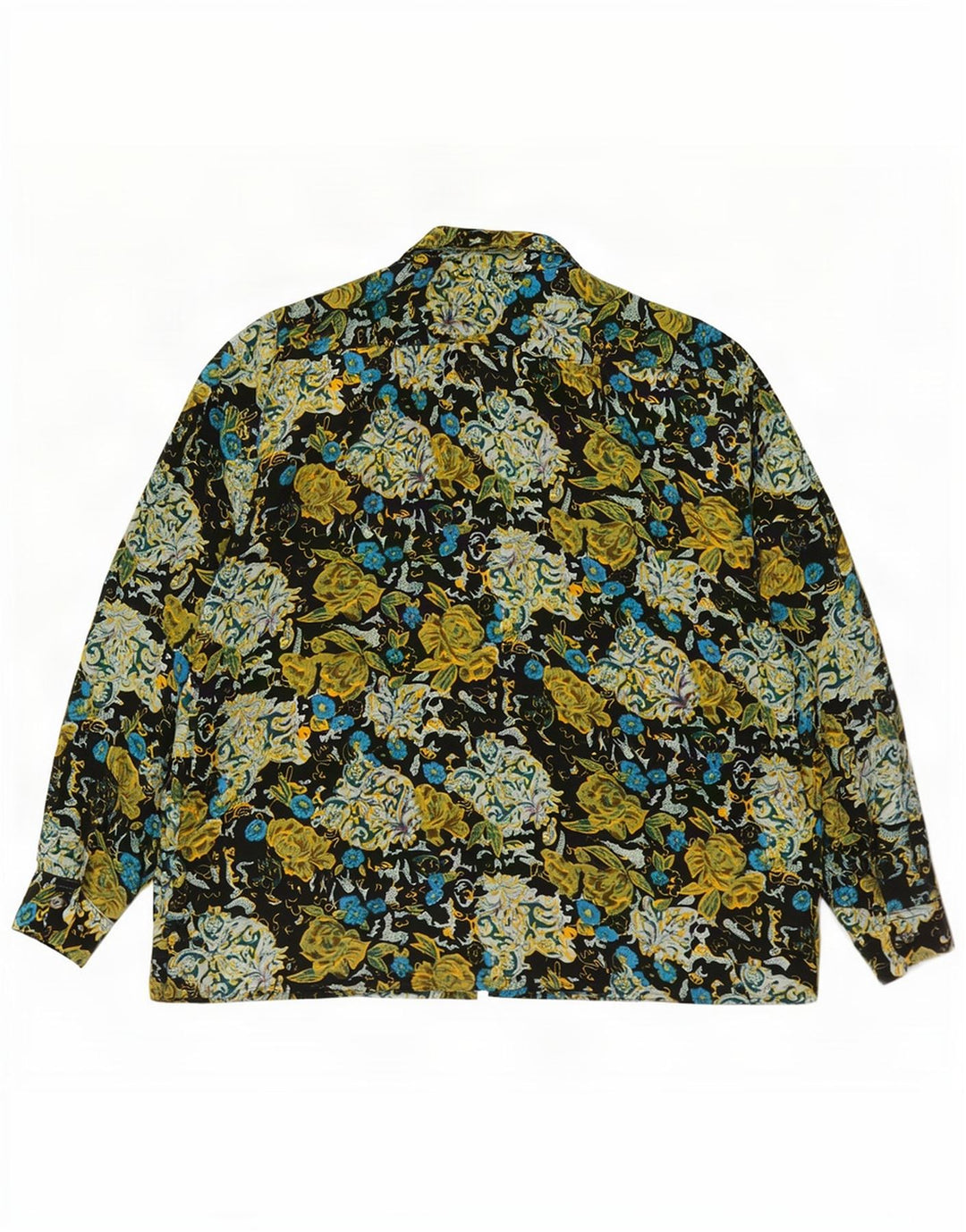 Vintage dameskjorte EU 41/42 Stor flerfarvet blomster