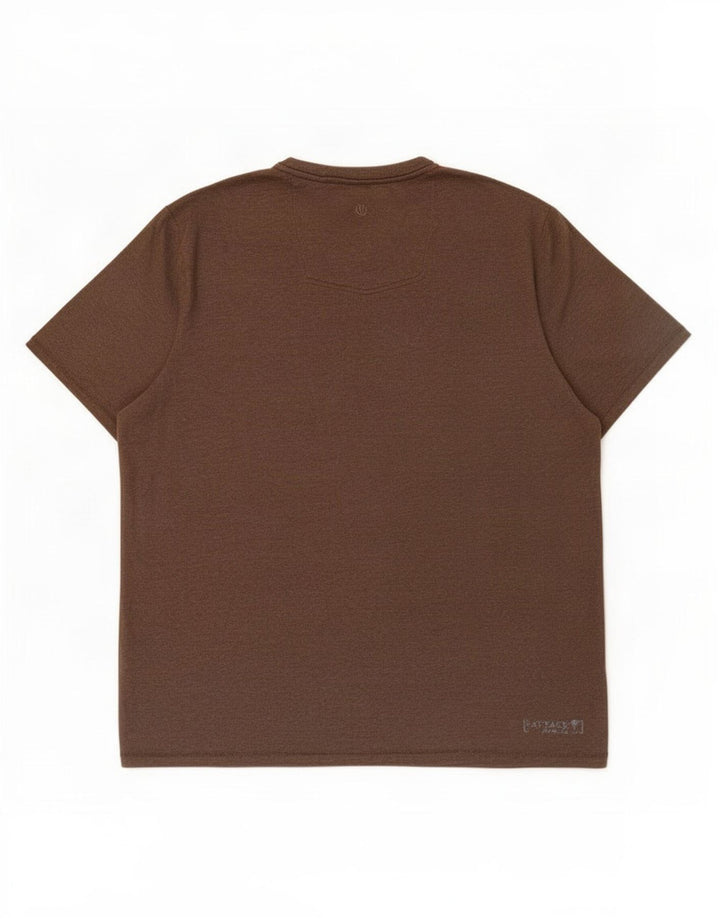 Fat Face Herre Grafisk T-Shirt Top 2XL Brun Bomuld