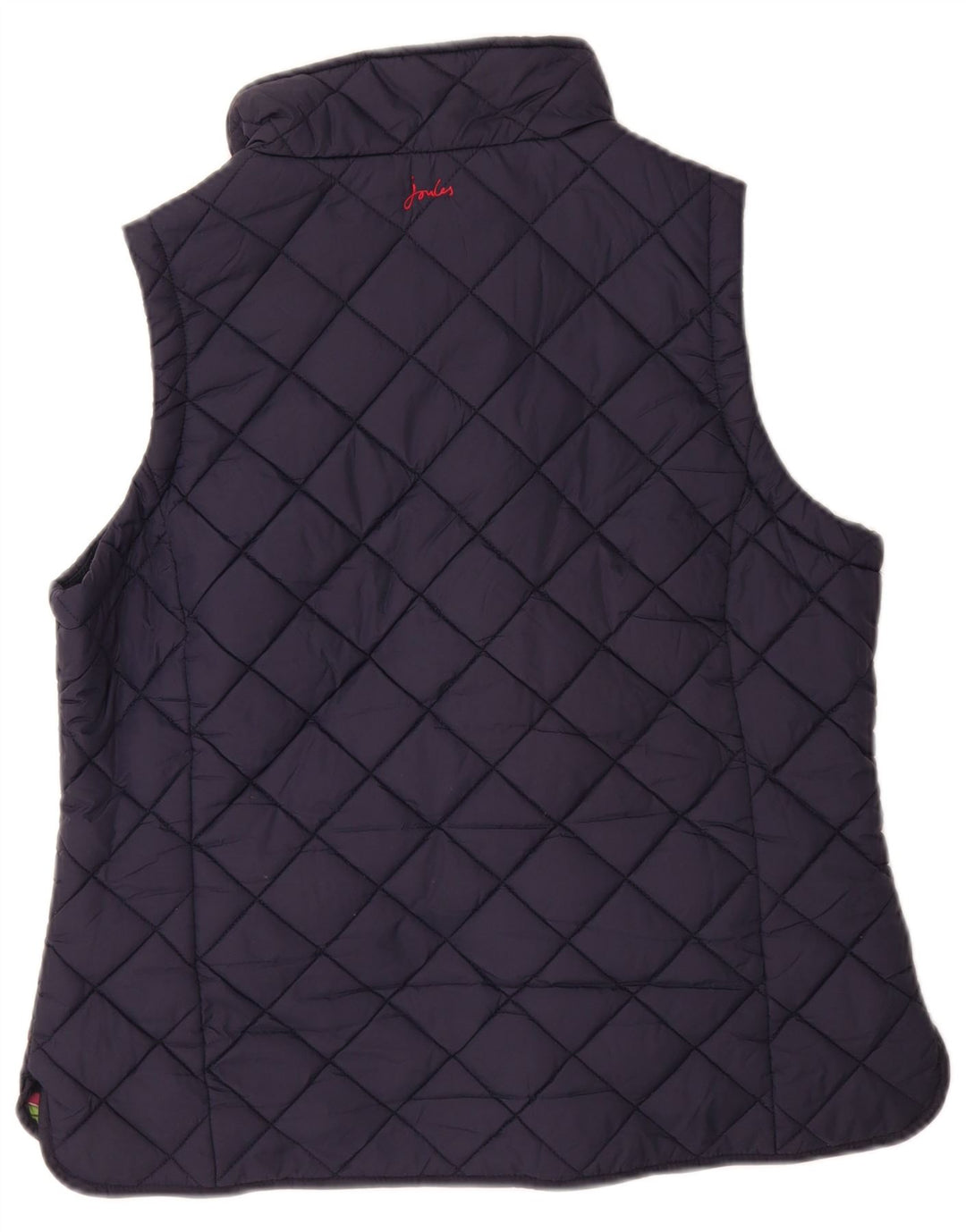 JOULES Dame Quilted Gilet UK 14 Large Navy Blue Polyamide