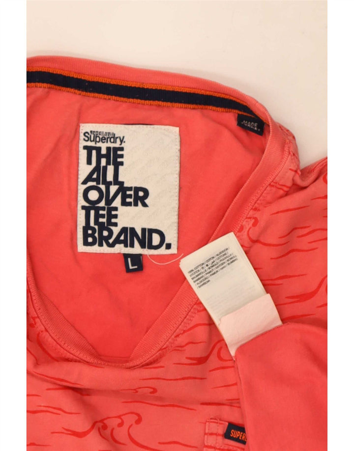 Superdry Grafisk T-shirt top til mænd, stor rød bomuld