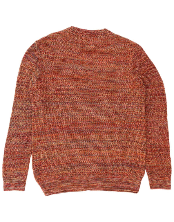 Zara mænds rund hals sweater medium flerfarvet flækket akryl