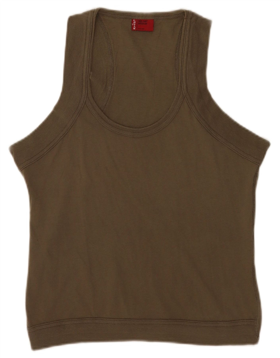 Levi's Damevest Top UK 12 Medium Khaki Bomuld