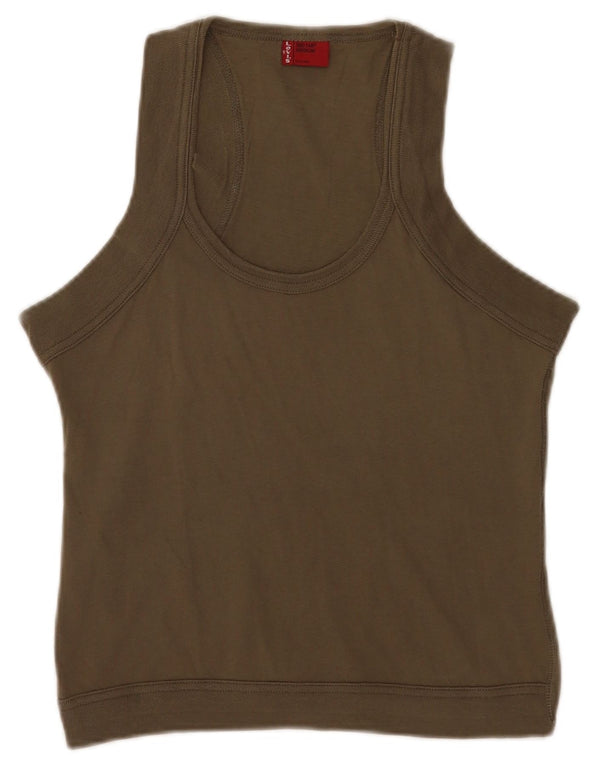 Levi's Damevest Top UK 12 Medium Khaki Bomuld