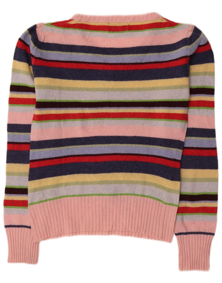 Kappa Dame V-hals sweater UK 12 Medium Flerfarvet Stribet