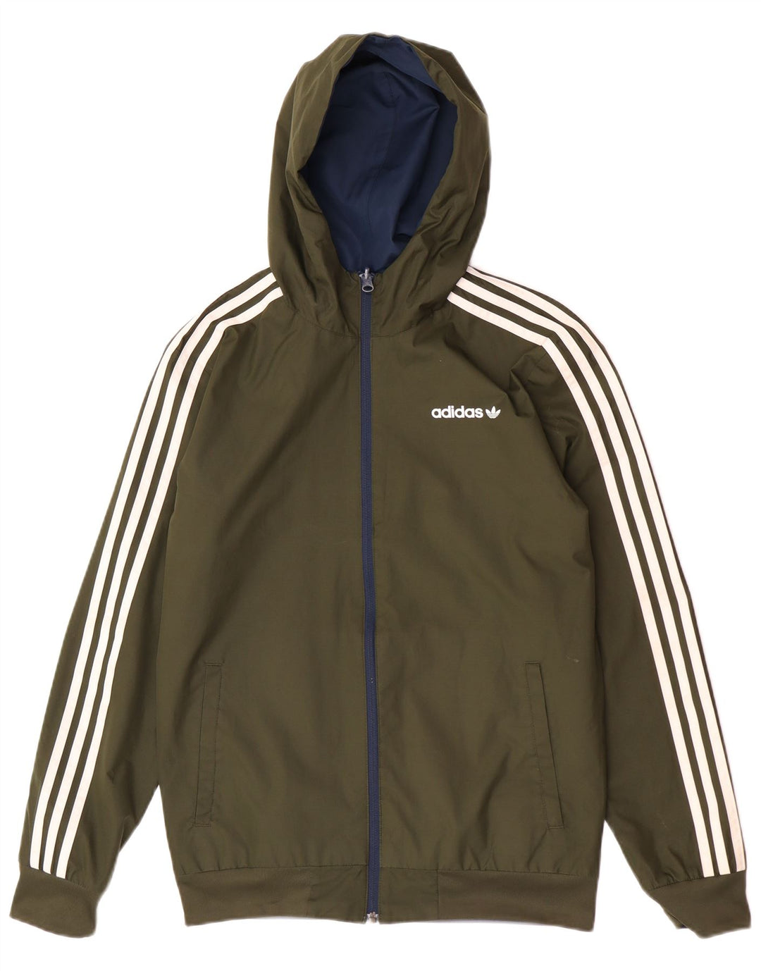 Adidas Herre Hooded Bomber Vendbar Jacket UK 36 Small Khaki Polyester