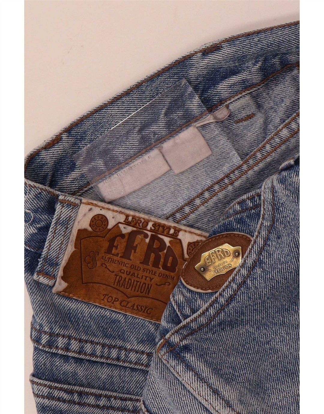 Vintage kvinders slim jeans W26 L29 blå bomuld