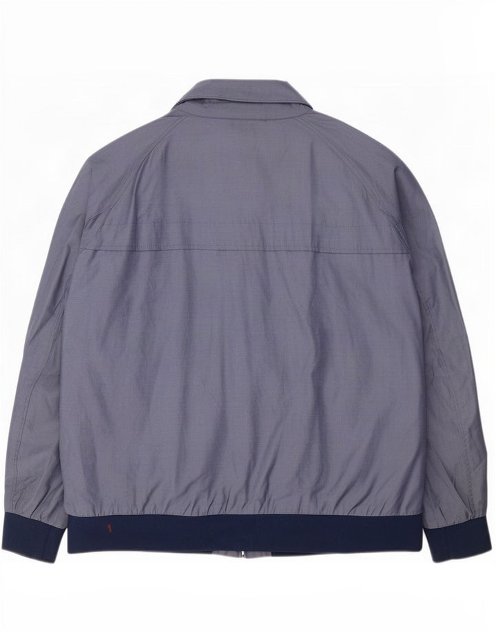 Marks & Spencer Herre Bomber Jacket UK 46 3XL Blå Colourblock Bomuld