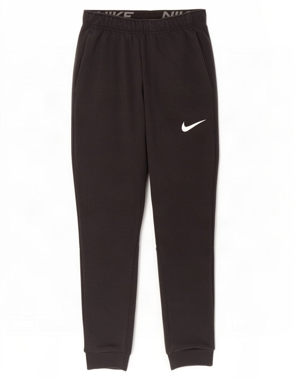 Nike Mens Dri Fit Tracksuit Trousers Joggers Small Black Cotton
