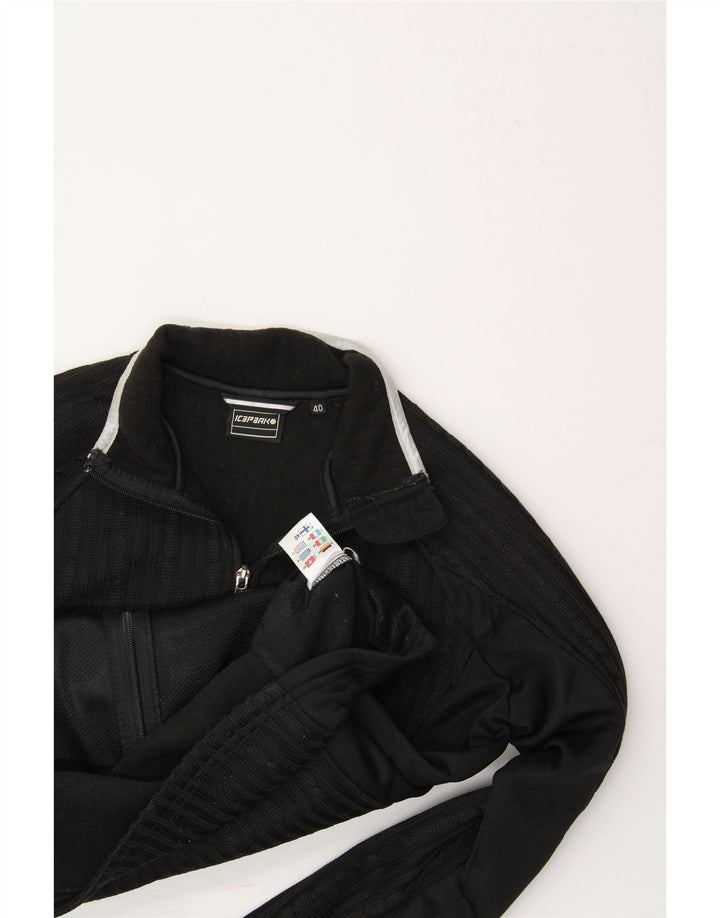 ICEPEAK Womens Tracksuit Top Jacket UK 14 Large Black Vintage Icepeak and Second-Hand Icepeak from Messina Hembry 