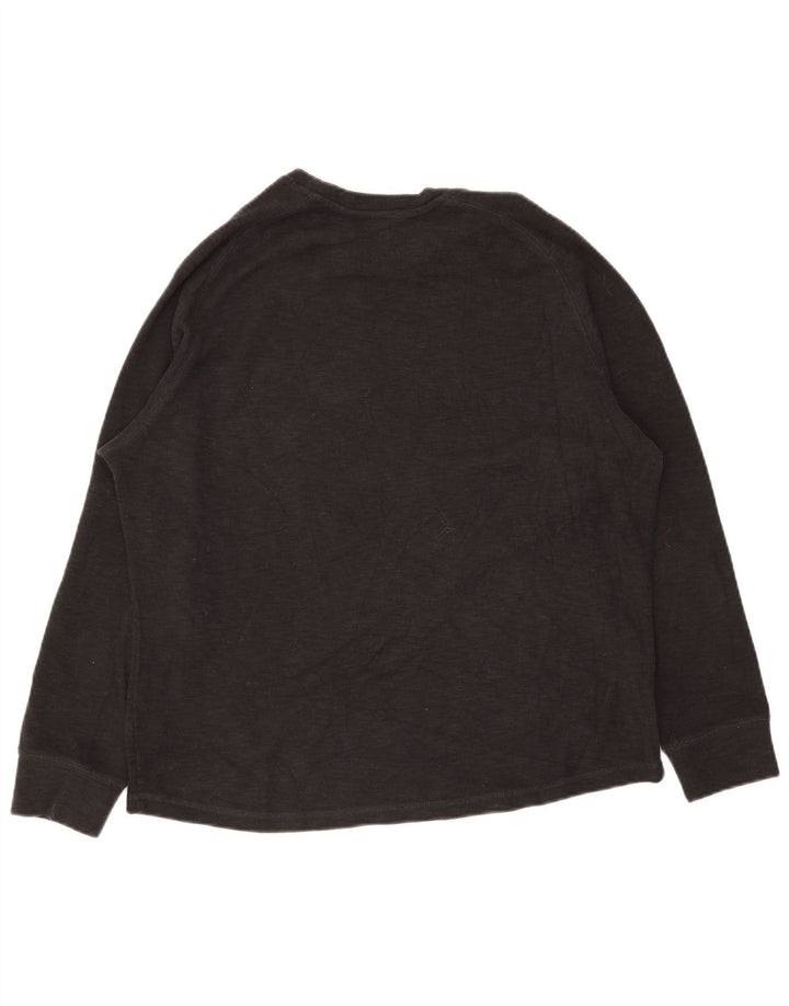 Eddie Bauer Herre Top Langærmet XL Sort Bomuld