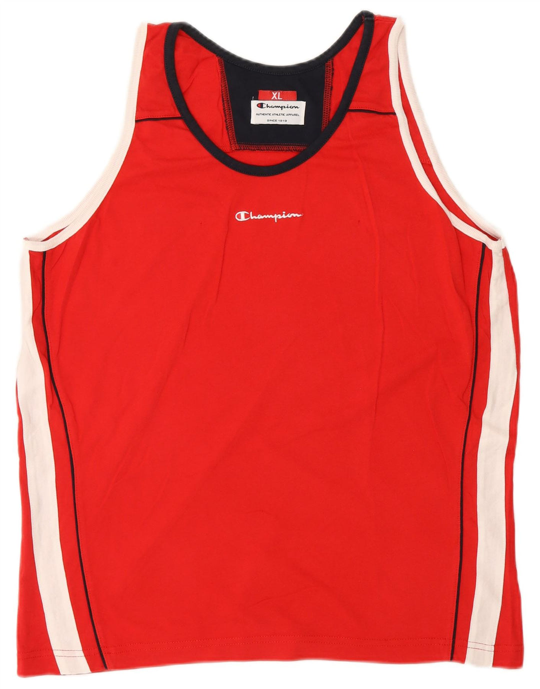 CHAMPION Herre Grafisk Vest Top XL Rød Colourblock Bomuld