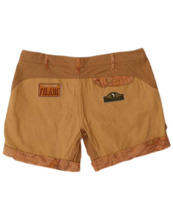 ALVIERO MARTINI Dame Cargo Shorts IT 46 Large W34 Beige Bomuld