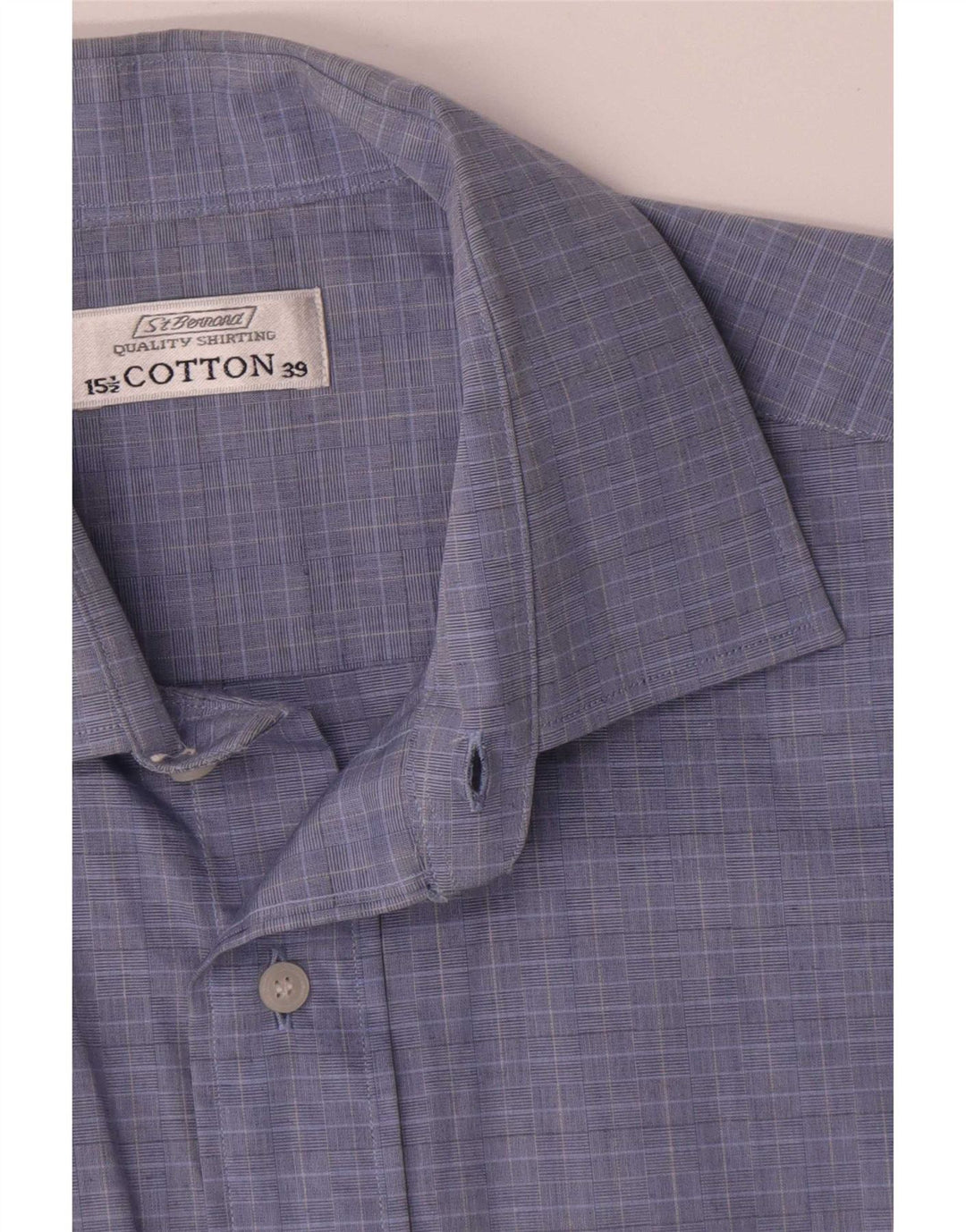 St. Bernard Herreskjorte str. 39 15 1/2 Medium Blue Check