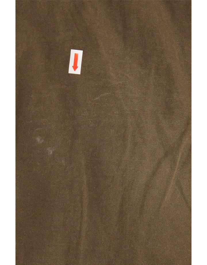 BENETTON Womens Straight Cargo Trousers IT 42 Medium W30 L31 Khaki Cotton