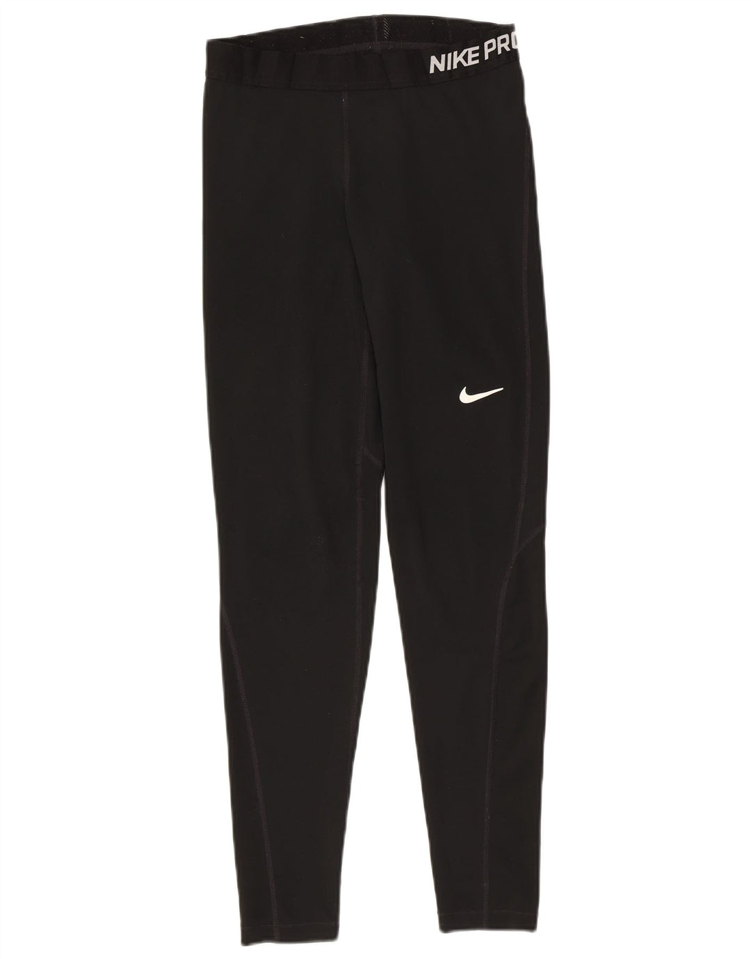 Nike Dame Dri Fit Grafiske Leggings UK 12 Medium Sort