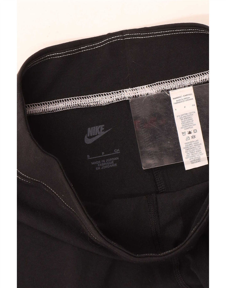 Nike Dame Grafiske Leggings UK 10 Small Black Bomuld